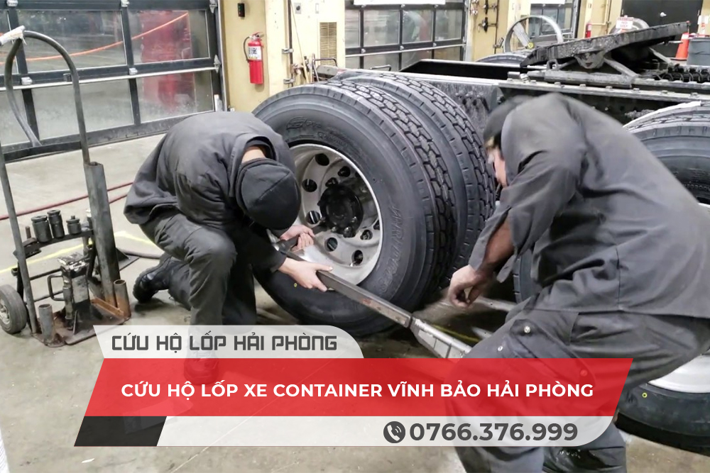 Cứu hộ lốp xe container Vĩnh Bảo Hải Phòng